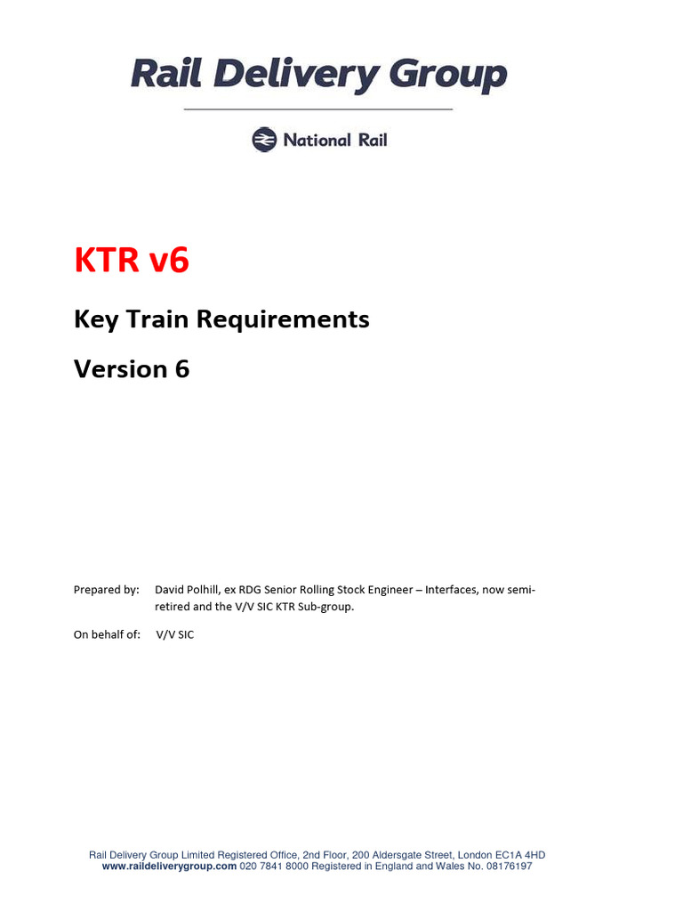 KTR - v6 | PDF | Standardization | Train