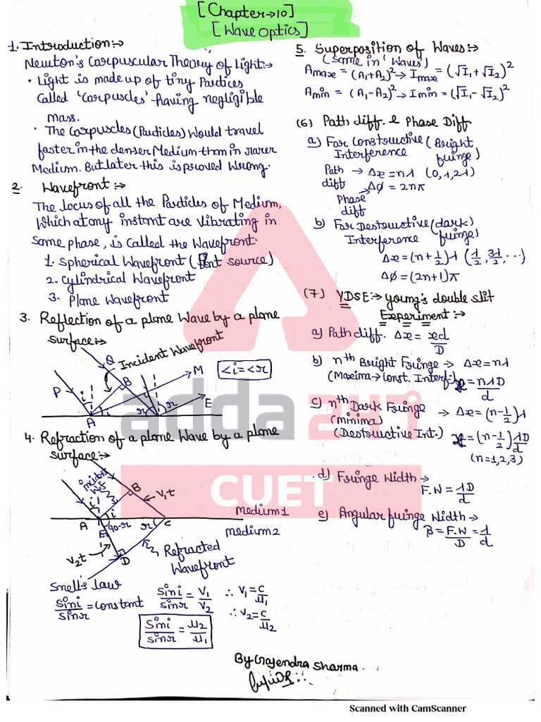 Chapter 10 - Wave Optics | PDF