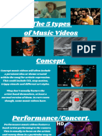 what are the 5 types of music videos