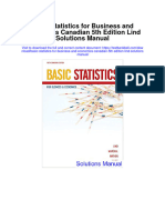 Full Download Basic Statistics For Business and Economics Canadian 5Th Edition Lind Solutions Manual PDF