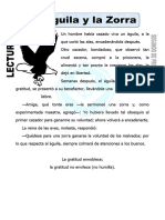 Ficha de El Aguila y La Zorra para Segundo de Primaria