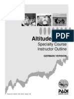 Altitude Diver Specialty Course Instructor Outline
