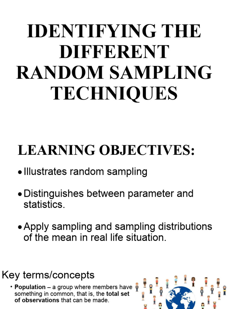 Identifying The Different Random Sampling Techniques Autosaved | PDF ...