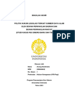 Anang Dwiatmoko - Politik Hukum Legislasi Terkait SDA Oleh DPD Dan DPR (Studi Kasus RUU Energi Baru Dan Terbarukan)