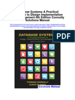 Full Download Database Systems A Practical Approach To Design Implementation and Management 6Th Edition Connolly Solutions Manual PDF