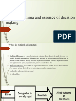 Unit 2 Ethical Dilemma and Essence of Decision
