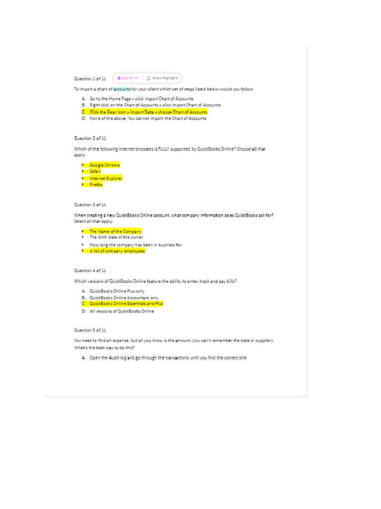 Qb Test Online Free