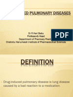 Drug Induced Pulmonary Diseases