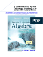 Full Beginning and Intermediate Algebra With Applications and Visualization 3Rd Edition Rockswold Solutions Manual PDF