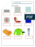 WORKSHEET ESOL CLOTHES