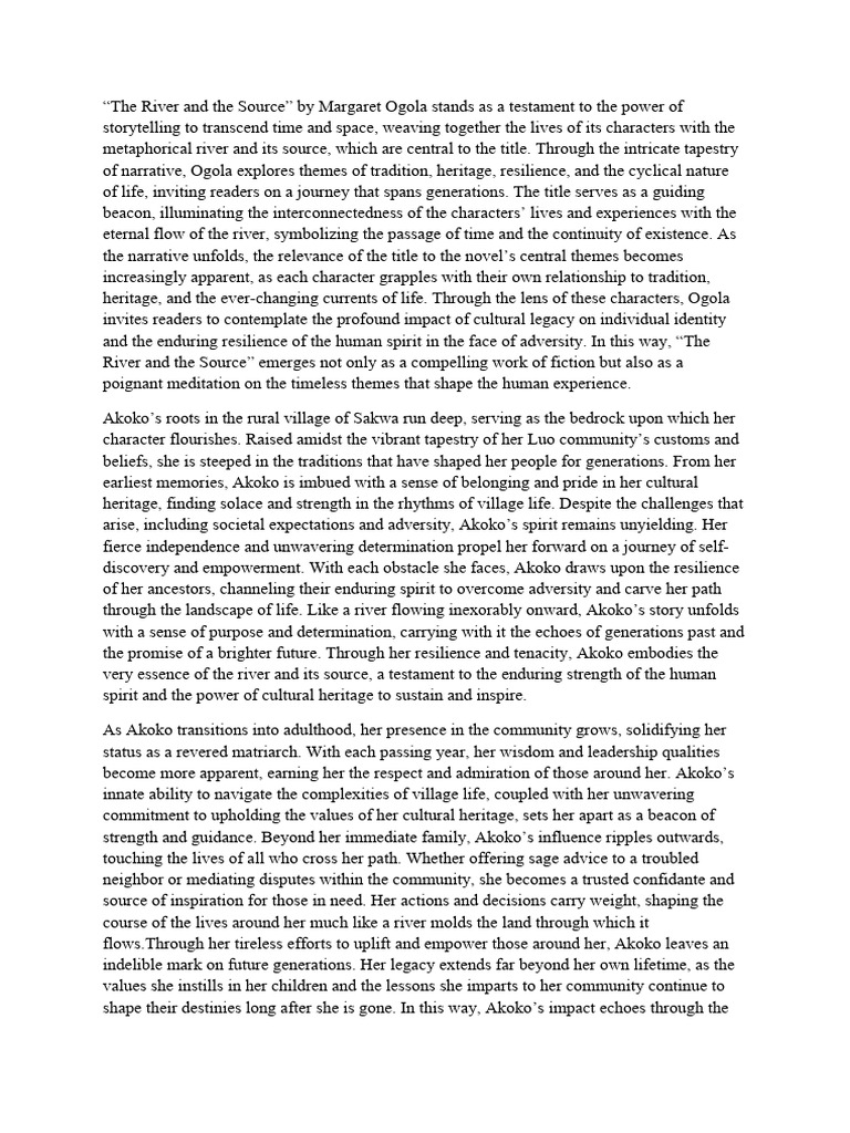 The river and the source | PDF | Traditions | Narrative