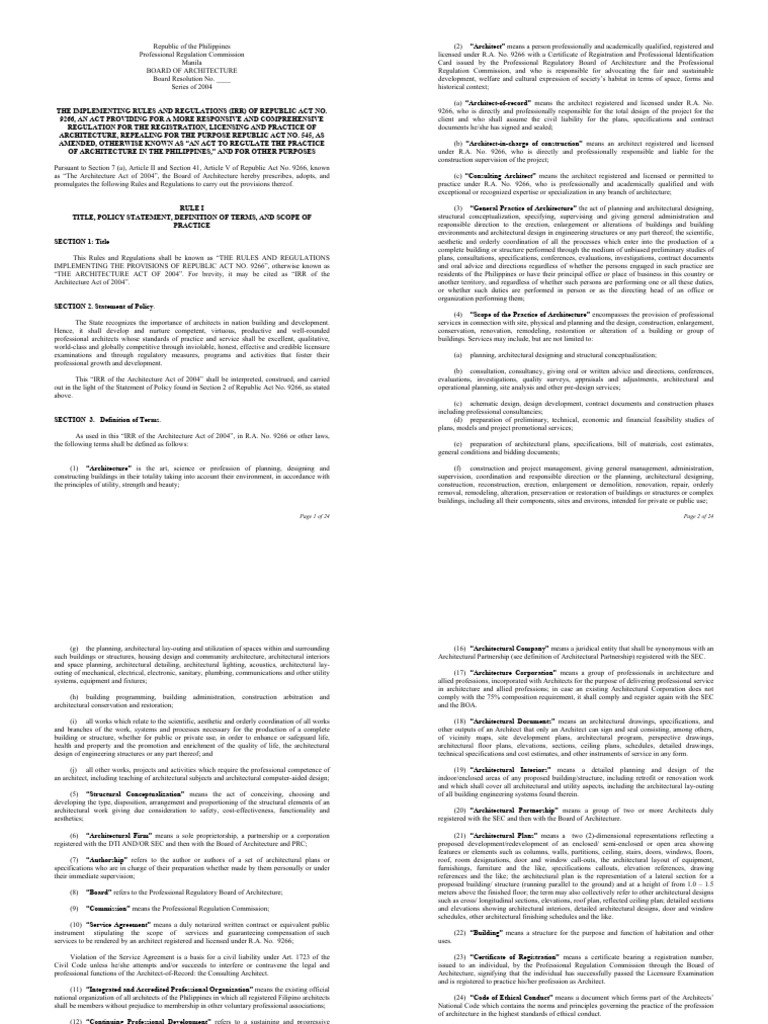 the-irr-of-ra-9266-by-prboa-pdf-architect