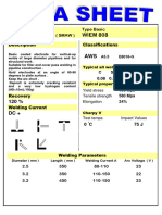 WIEM 808: Type Basic Shield Metal Arc Weld (SMAW) Classifications Description