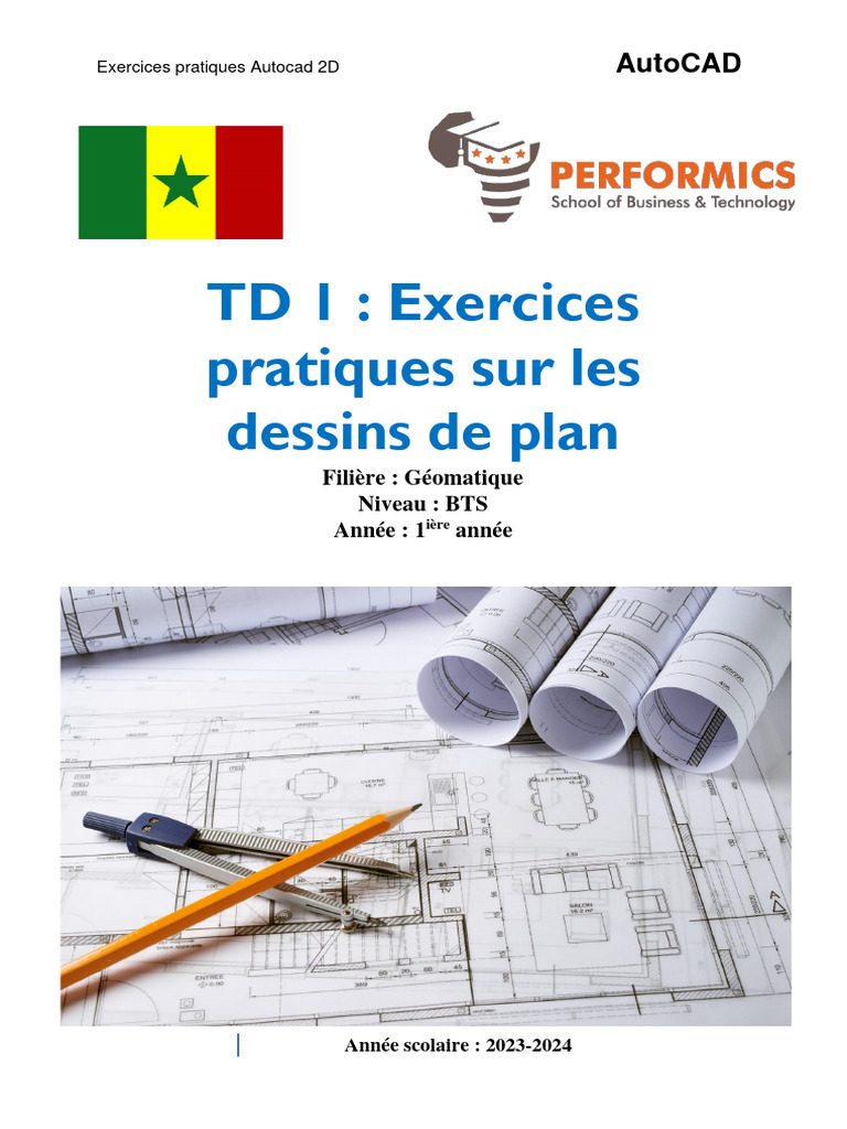 Exercices pratiques AutoCAD 2D | PDF
