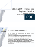 RPPS Ec 103 2019 e Seus Efeitos