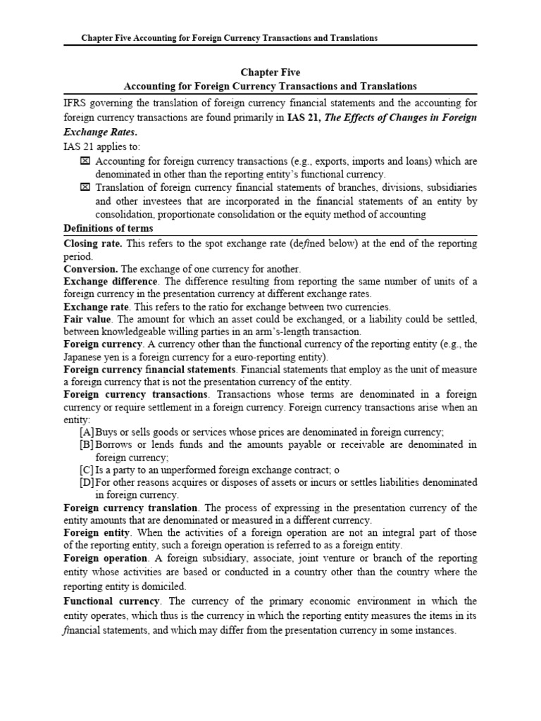 Foreign Currency Accounting and Translation | PDF | Exchange Rate ...