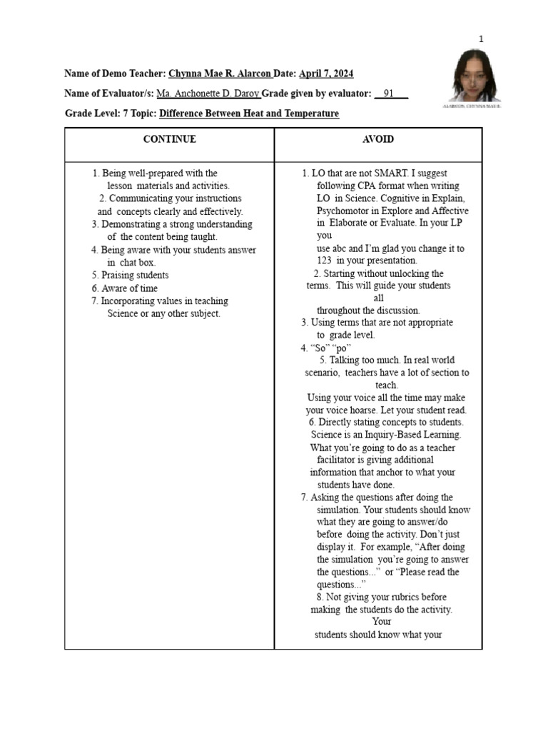 e2 alarcon continue avoid form | PDF | Inquiry Based Learning ...