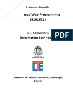 Advanced Web Programming - Lab Manual