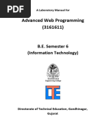 Advanced Web Programming - Lab Manual