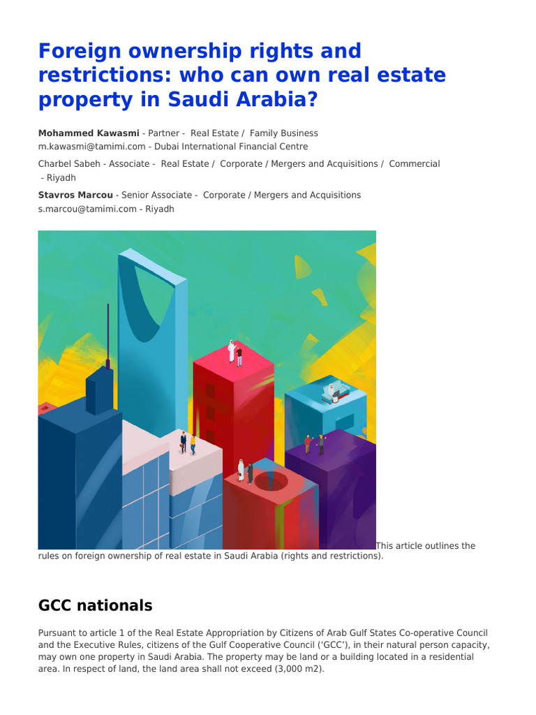 Foreign ownership rights and restrictions_ who can own real estate