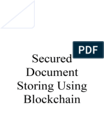 Secured Document Storing Using Blockchain