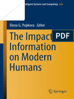 The Impact of Information On Modern Humans