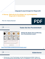 Pädagogisch-Psychologische Diagnostik - 04.sitzung - Methodische Grundlagen II - Gütekriterien