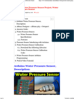 Arduino Water Pressure Sensor Project, Water Level Pressure Sensor