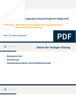 Pädagogisch-Psychologische Diagnostik - 06.sitzung - Methodische Grundlagen III - Normierung