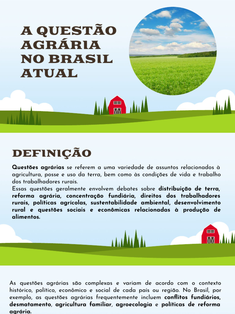 Questões Agrárias no Brasil Atual | PDF | Agricultura | Brasil