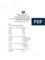 Ficha de Química 8 Classe Caminho