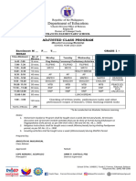 Adjusted Class Program - Sample