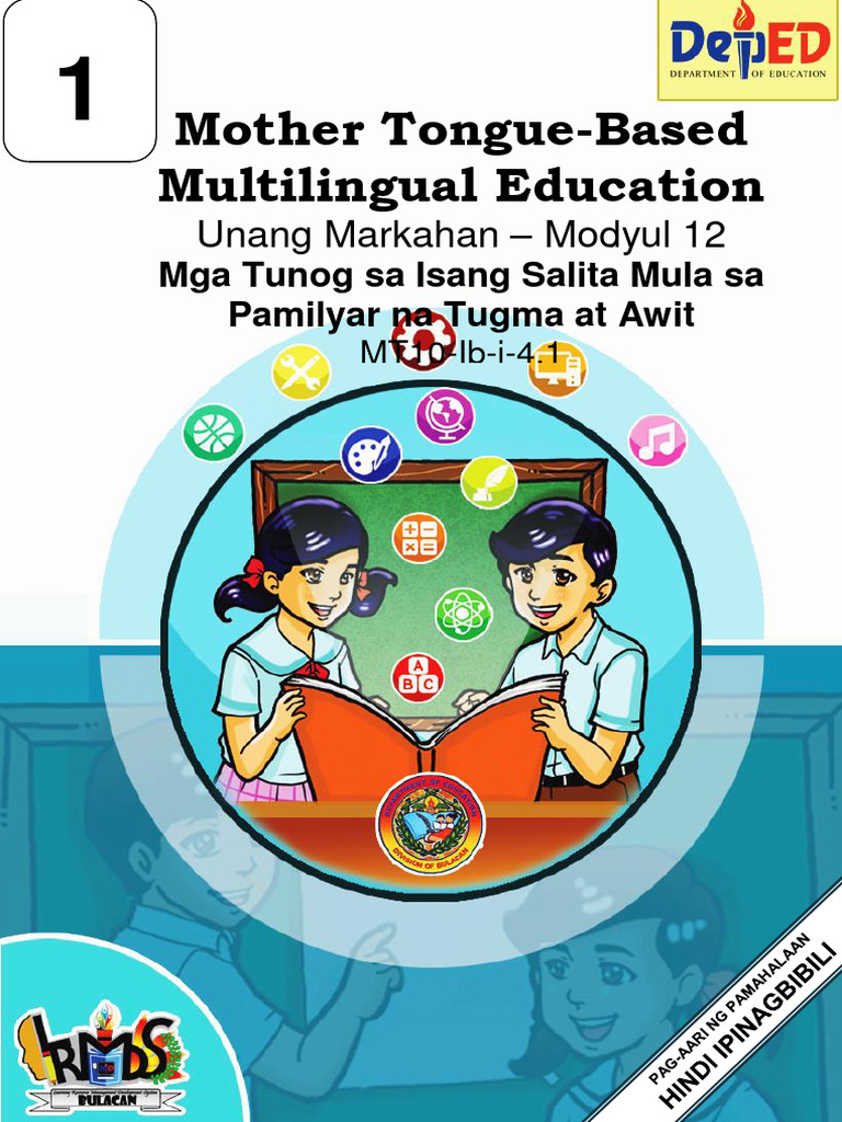 MTB 1 ELEM MOD 12 MARILAO NORTH Mga Tunog Sa Isang Salita Mula Sa ...
