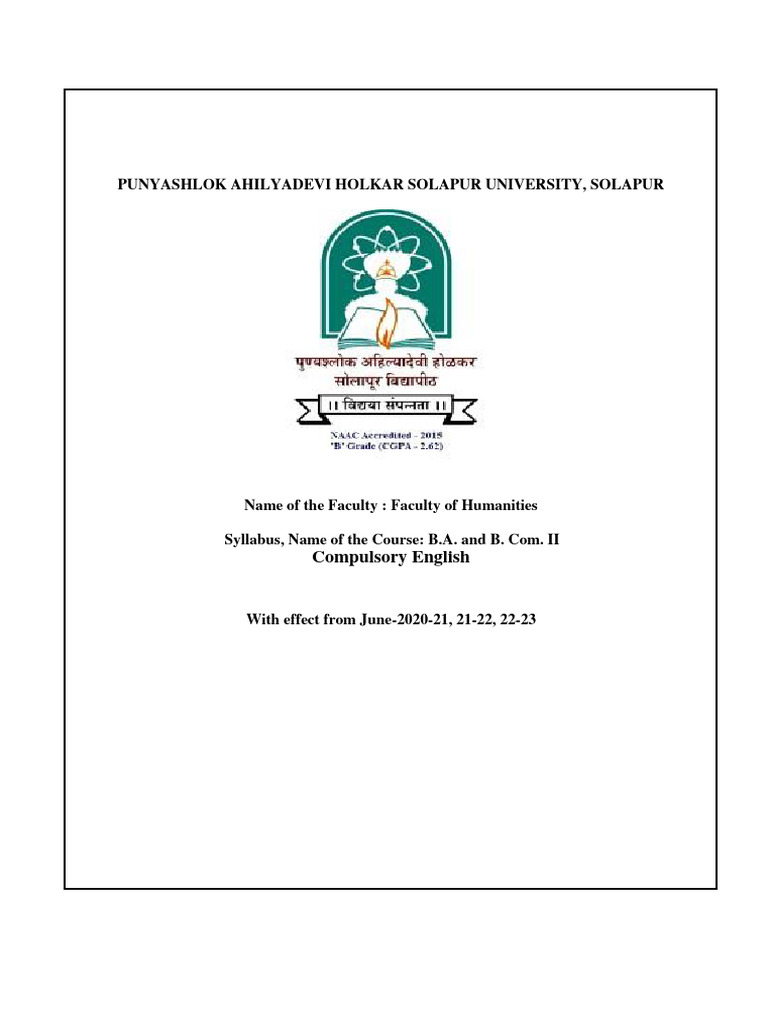 3 Ba Bcom Ii Compulsory English 04072020 Pdf Phonology Phonetics