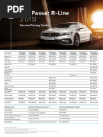 VW NBD Passat R Line Service Pricing Guide