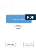 La Prénotation Final