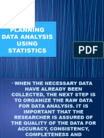 Planning Data Analysis Using Statistics