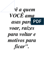 Dê A Quem VOCÊ Ama Asas para Voar