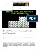 How To Cure Lead Poisoning Quickly and Permanently - The Blog of Leonard Carter
