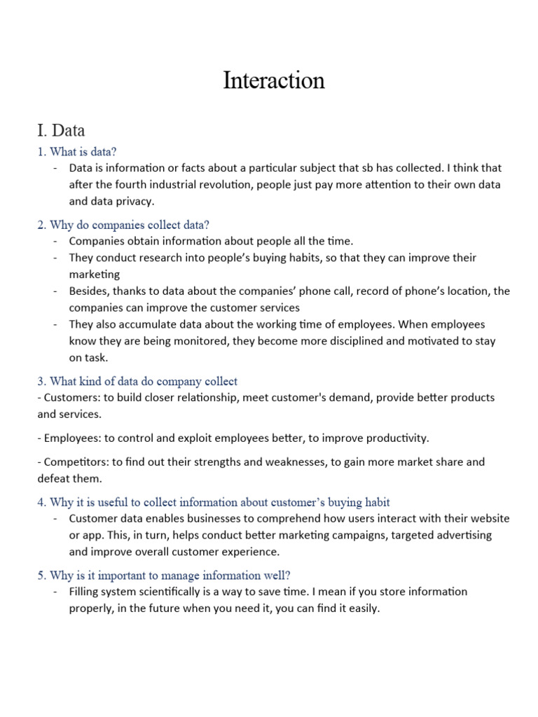 Short Presentation - Interaction | PDF | Sales | Economies