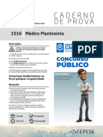 Caderno de Prova: 1S16 Médico Plantonista