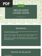 Delegated Legislation