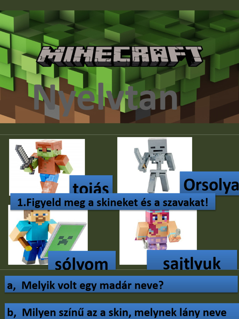 Minecraft Nyelvtan | PDF