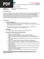 Download ESL Teacher Job Description - Certified Rev 11-11-2011 by ResponsiveEd SN72393832 doc pdf