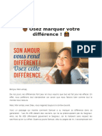 Osez Marquer Votre Difference