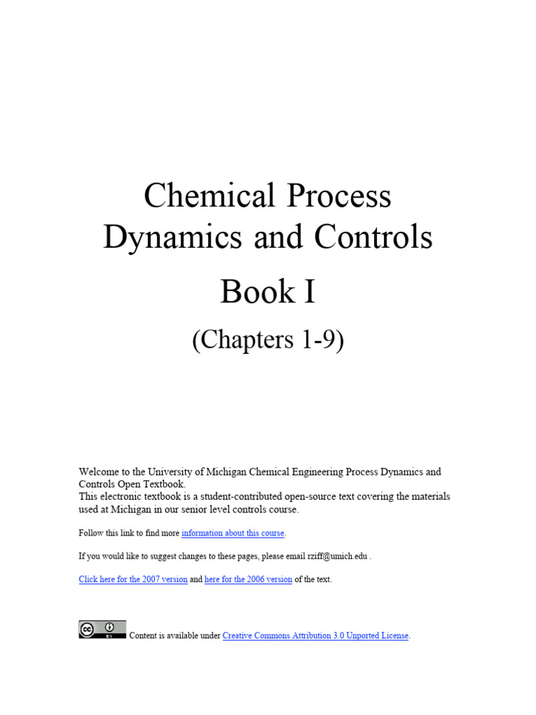 Chemical Process Dynamics and Controls-Book 1 | PDF | Flow Measurement ...