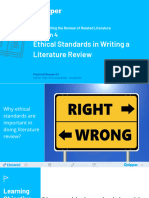 Unit 4 Lesson 4 Ethical Standards in Writing Literature Review Learners