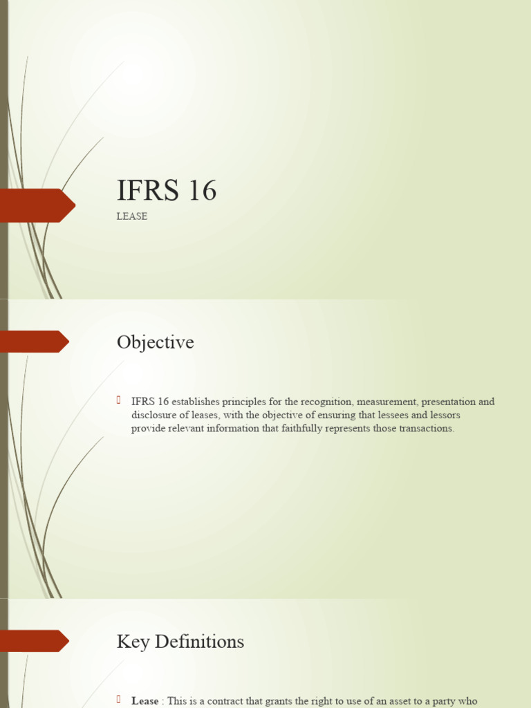 IFRS 16 Right of Use Asset Overview | PDF | Lease | Investing