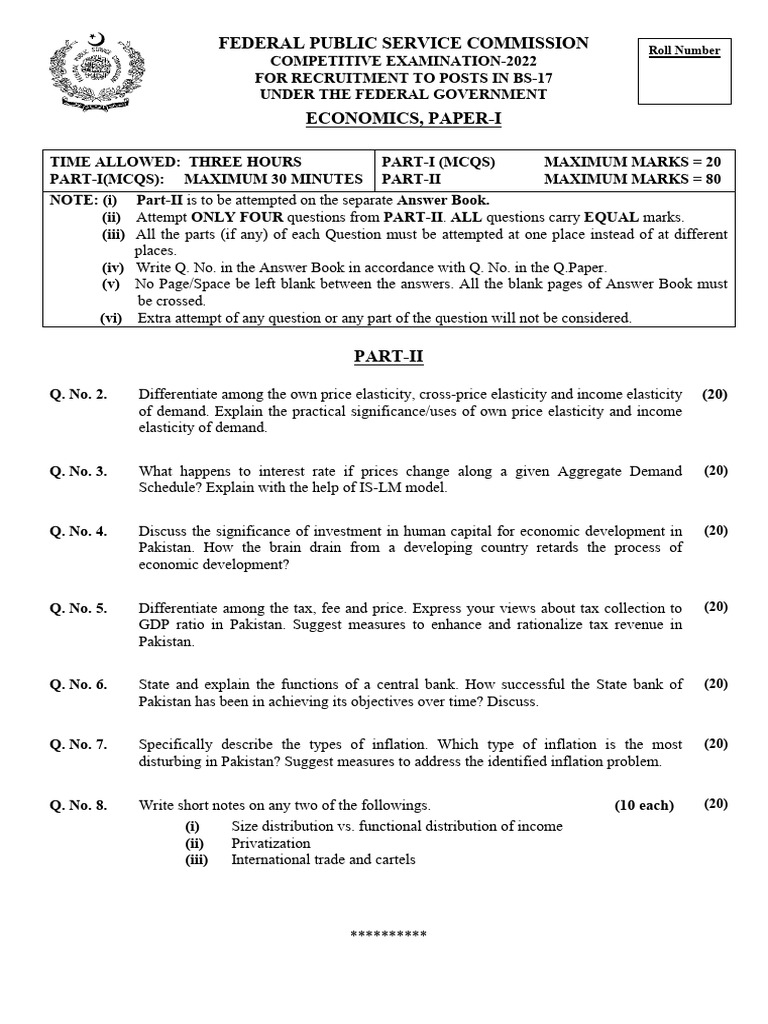Economics paper 1 subjective 0 download free pdf elasticity