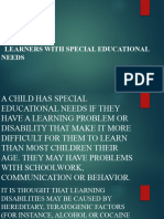 Learners With Special Educational Needs